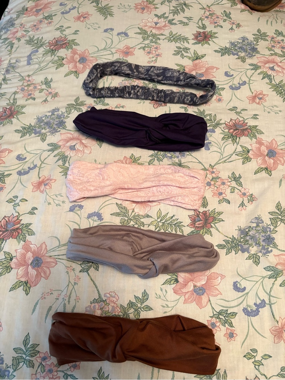 Pack of 5 Women's Stretch Headbands - Neutral & Pastel Colors